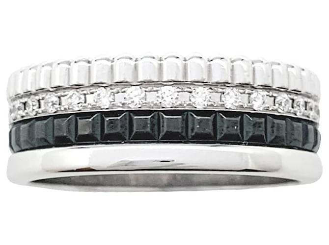 Boucheron ring, "Four Black Small Edition", in white gold, diamants. Diamond  ref.1009837