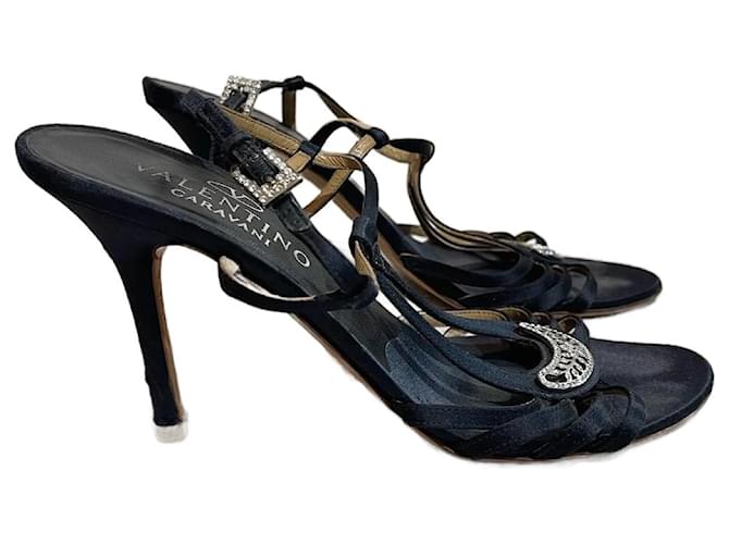 VALENTINO GARAVANI  Sandals T.EU 38.5 cloth Blue  ref.1009867