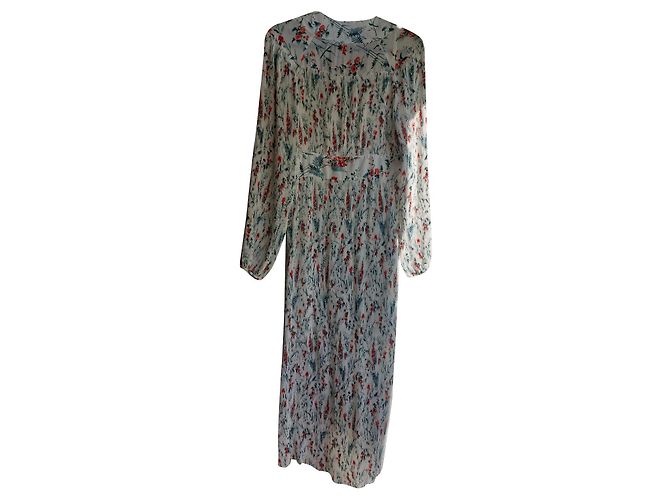 Maje White Plisse Dress Viscose
