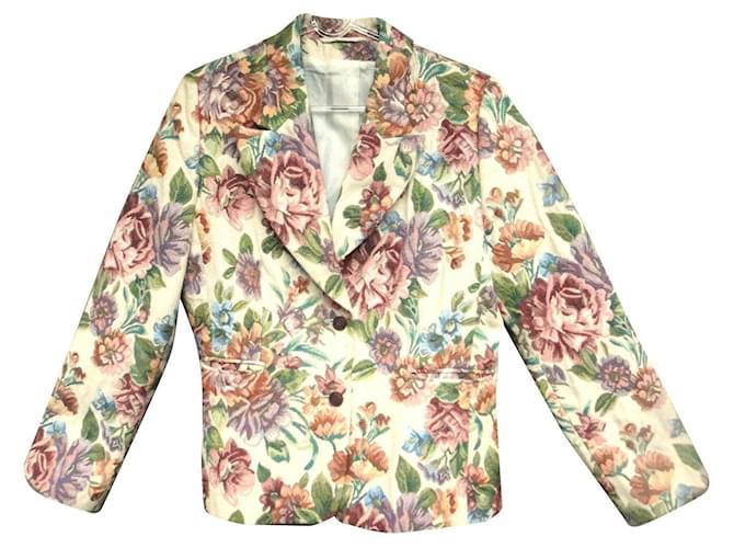 Autre Marque tapestry jacket size 38 Multiple colors Cotton Polyester  ref.1009961