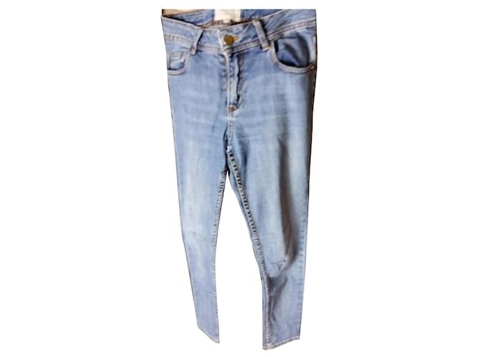 SéZane Pants, leggings Light blue Cotton  ref.1009992