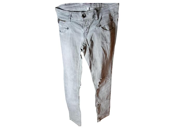 Freeman Porter Un pantalon, leggings Coton Gris  ref.1009997