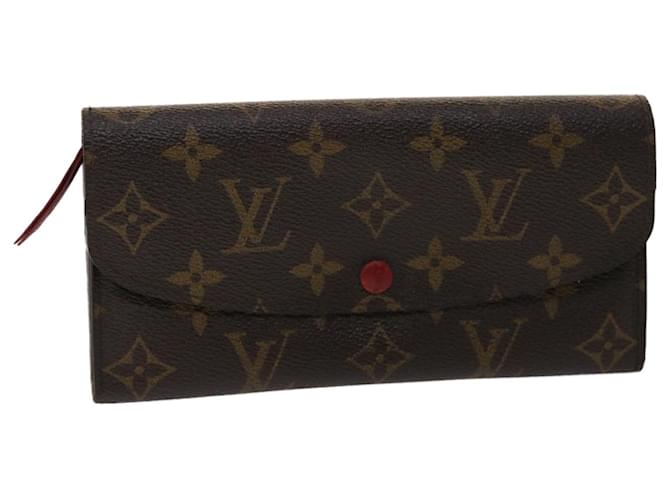 Louis Vuitton Portefeuille Emilie Wallet Monogram LV Brown Rose