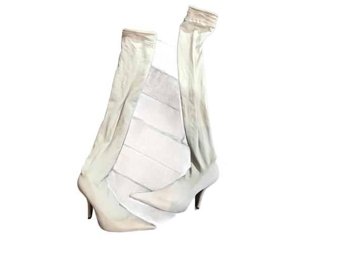 BALENCIAGA  Ankle boots T.EU 37 cloth Beige  ref.1010242