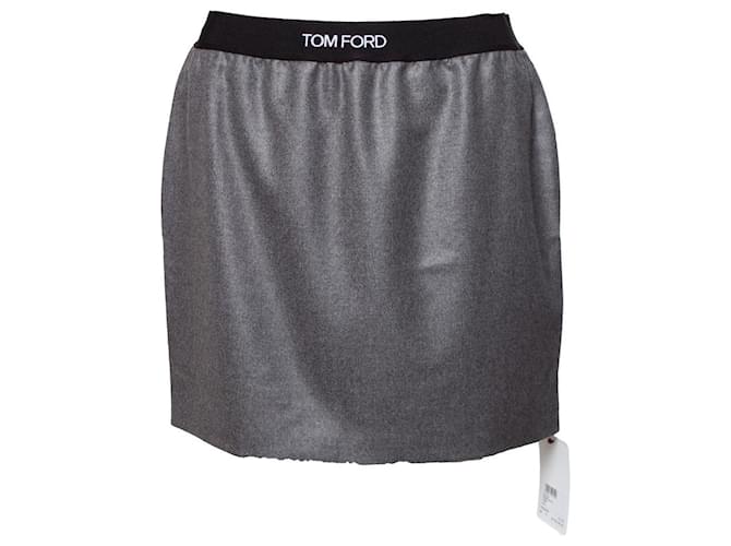 Autre Marque Tom Ford, Signature skirt in cashmere Grey  ref.1010308
