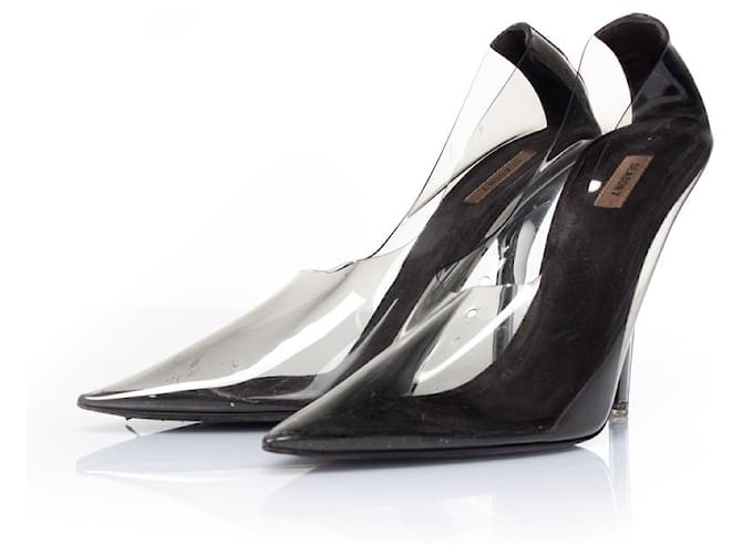 Autre Marque Yeezy, temporada 7 zapatos de tacón de plexiglás en negro  ref.1010325