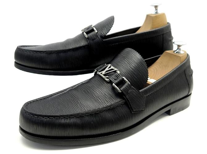 NEW LOUIS VUITTON MAJOR LOAFER EPI SHOES 10.5 44.5 LOAFERS SHOES Black Leather  ref.1010548