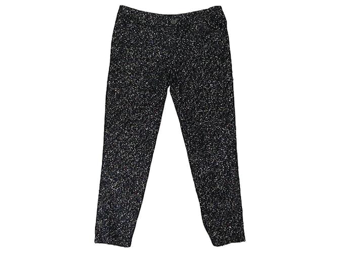 CHANEL SEQUINS P TROUSERS50622V37590 XL 46 MULTICOLOR POLYESTER PANTS Multiple colors  ref.1010581