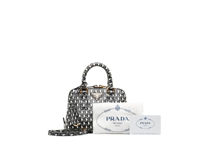 Prada White Saffiano Leather Mini Promenade Crossbody Bag Prada