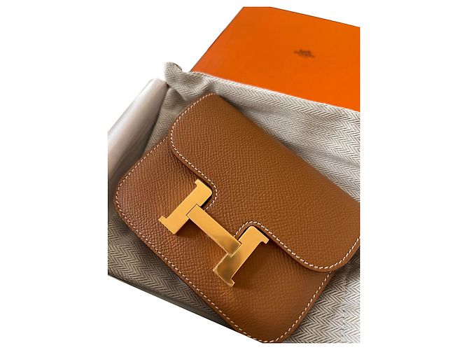 Constance Hermès Hermes Costanza Slim Marrone scuro
