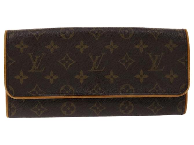 Louis Vuitton Pochette Zwilling Braun Leinwand  ref.1010967