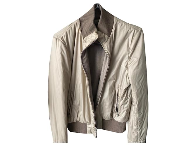 gucci bomber jacket Beige Cotton  ref.1010968