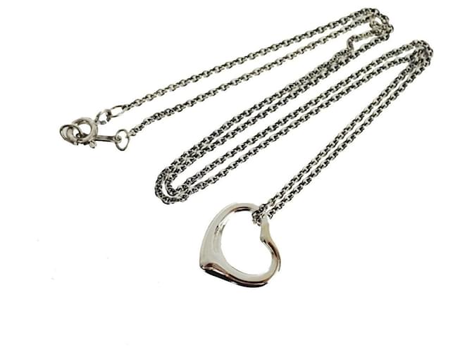 Tiffany & Co Open Heart Silvery Silver  ref.1010996