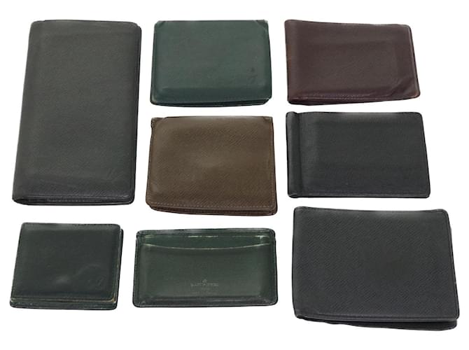 LOUIS VUITTON Taiga Leather Wallet 7Set Epicea Grizzly LV Auth 47787  ref.1011119