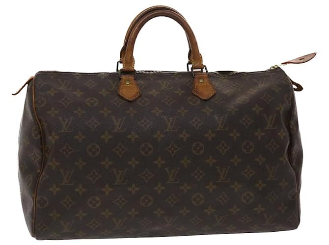 Louis Vuitton Monogram Speedy 40 Hand Bag M41522 LV Auth fm2481 Cloth  ref.1011220
