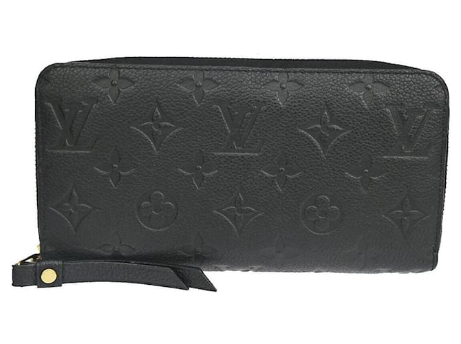 Louis Vuitton Zippy Wallet Cuir Noir  ref.1011355