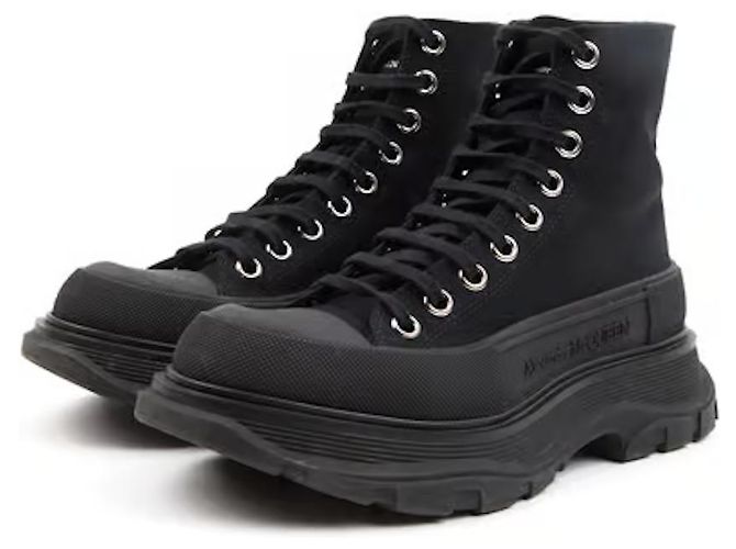 Alexander Mcqueen ALEXANDER MC QUEEN Baskets tissu à lacets noir T36 TBE