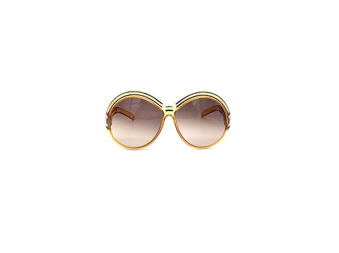 Óculos de sol redondos Christian Dior Optyl Marrom  ref.1011469
