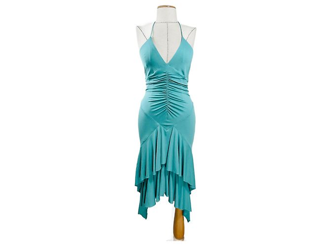 Alexandre Vauthier Hi-Low Kleid ärmellos Mintgrün