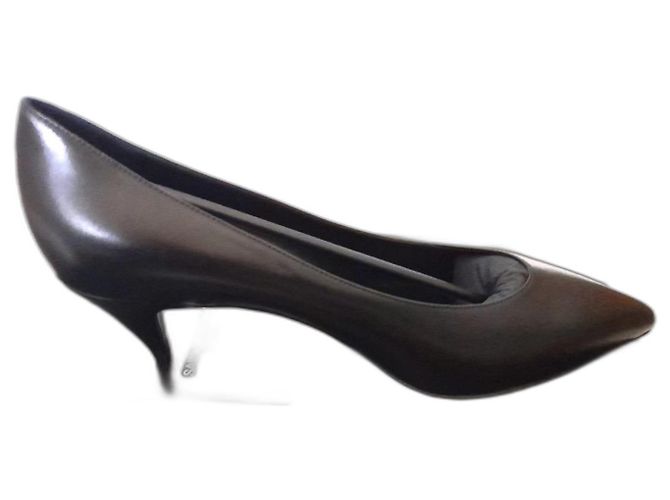 Saint Laurent Schwarze Leder Pumps 5 cm