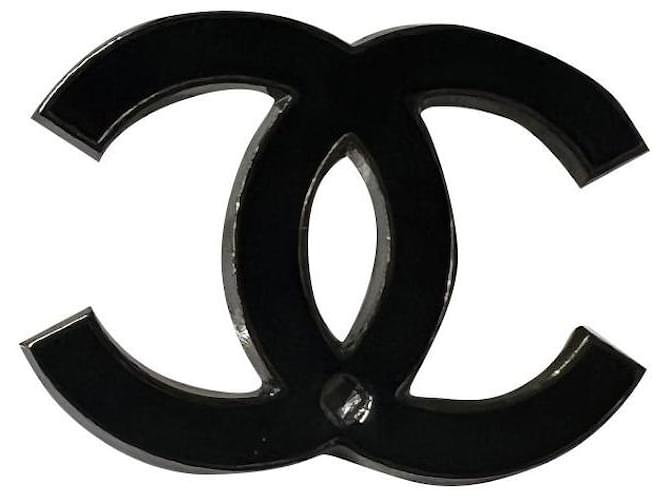 Coco Crush Broche Chanel CC Métal Noir  ref.1011523