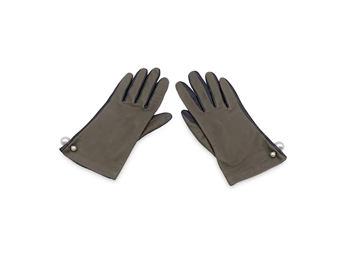 Dior Tribales Long Gloves Black Lambskin