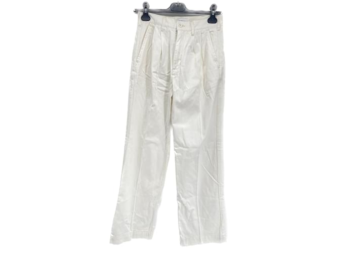 Autre Marque NON SIGNE / UNSIGNED  Jeans T.US 25 cotton White  ref.1011566