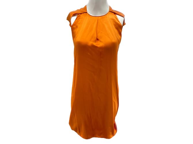MAISON RABIH KAYROUZ  Dresses T.fr 36 silk Orange  ref.1011590