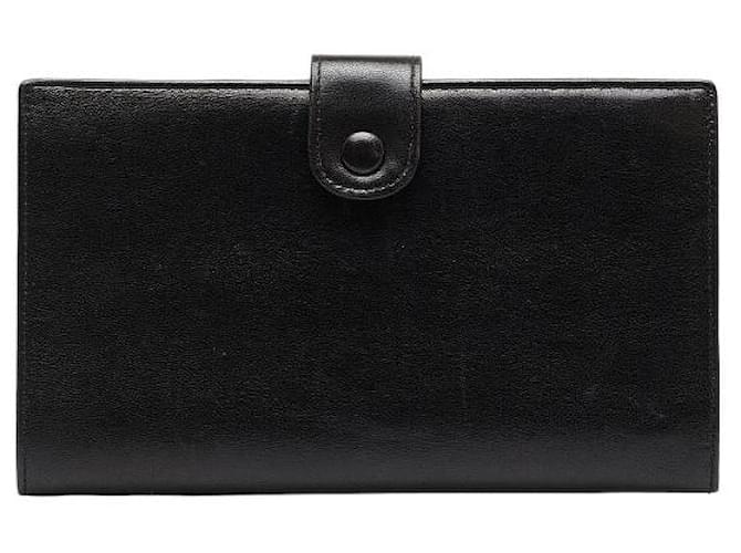 Chanel CC Leather Bifold Wallet Black Lambskin ref.1011915 - Joli Closet