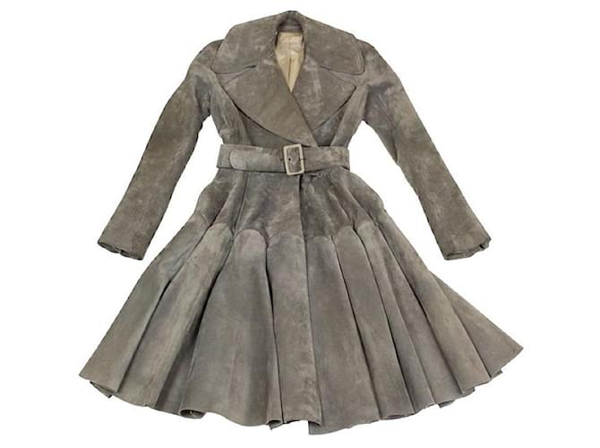 Alaïa Coats, Outerwear Taupe Deerskin  ref.1011959