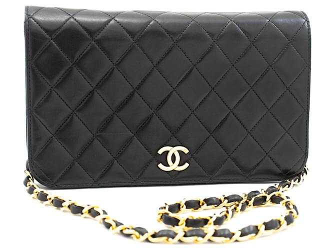 Chanel Full Flap Black Leather  ref.1012109