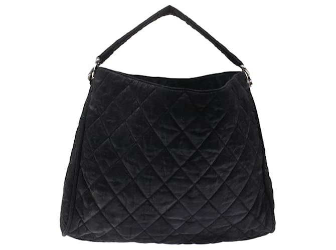 CHANEL Shoulder Bag Coated Canvas Black CC Auth bs6791 Cloth  ref.1012235