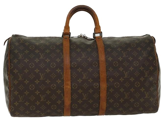 Louis Vuitton Monogram Keepall 55 Boston Bag M41424 LV Auth 48790 Cloth  ref.1012311