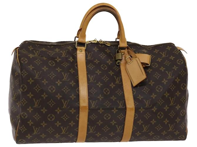 Louis Vuitton Monogram Keepall 50 Boston Bag M41426 LV Auth am4780