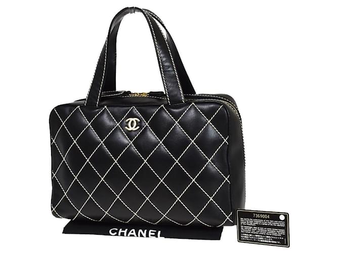 Chanel Wild Stitch Black Leather  ref.1012390