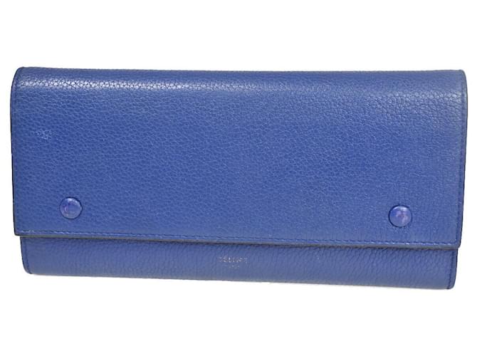 Céline Multifunction Blue Leather  ref.1012416