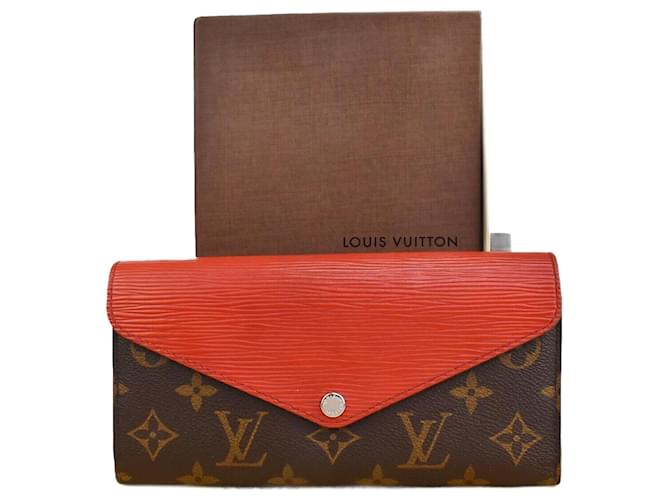 Louis Vuitton Portefeuille Marie Brown Cloth  ref.1012424