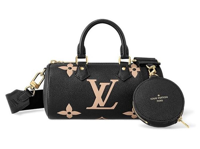 Louis Vuitton Papillon BB Handtasche Schwarz Leder