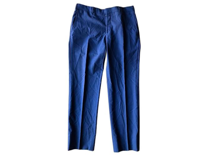 Polo Ralph Lauren Pants Blue Wool  ref.1012444