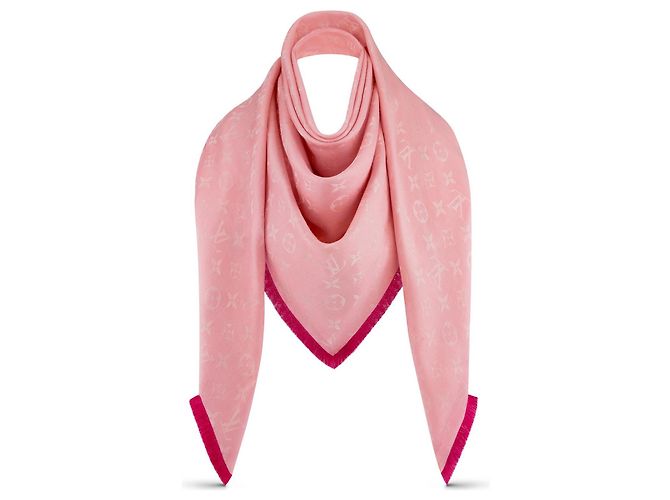 Louis Vuitton Xale LV So Soft Monogram novo Rosa