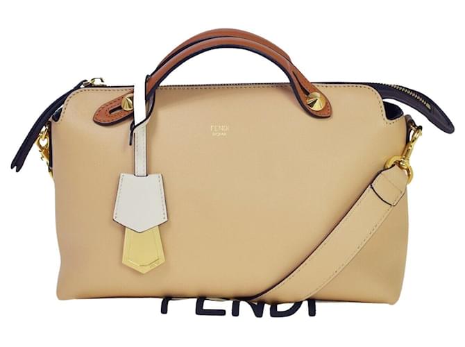 Fendi By The Way Bege Couro  ref.1012498