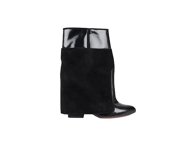 Givenchy Suede and Patent Leather Ankle Boots Black  ref.1012516