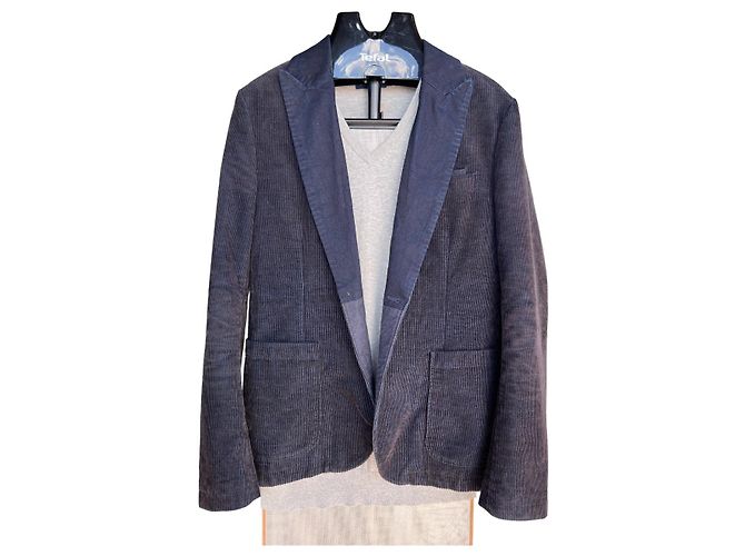 Hugo Boss Blazer Jacke Blau Baumwolle