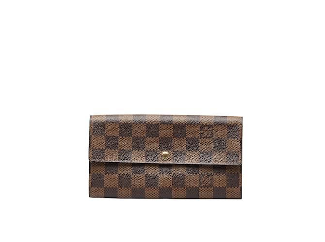 Louis Vuitton Damier Ebene Sarah Wallet N61734 Brown Cloth ref.1012638 -  Joli Closet
