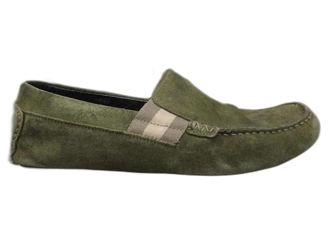 gucci p loafers 42 Olive green Deerskin  ref.1012711
