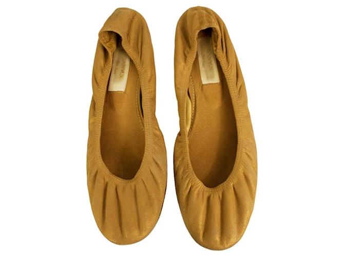 LANVIN Classic light brown calf leather leather ballet shoes flats ballerina size 40  ref.1012953