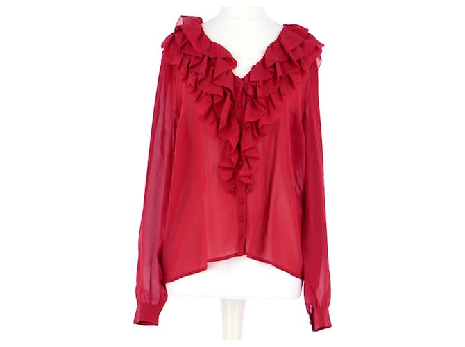 SéZane Shirt Dark red Silk  ref.1013077