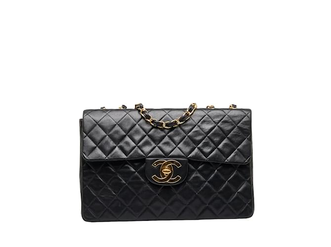 size of chanel classic flap bag black