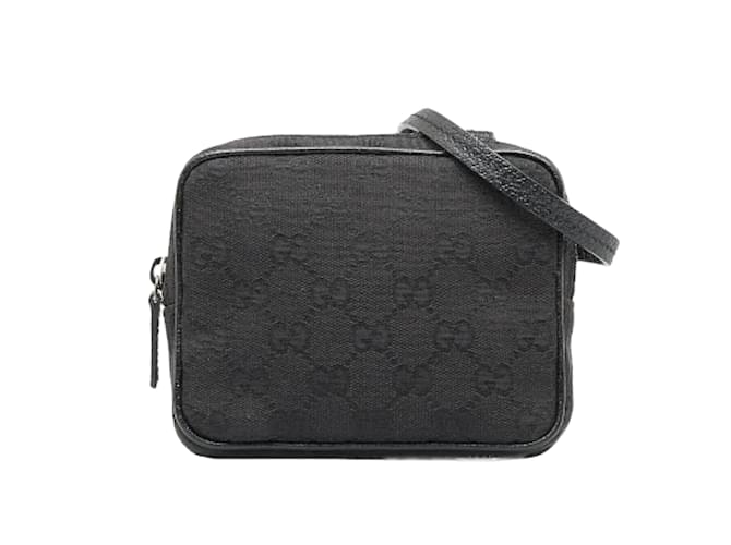 Gucci Mini sac à bandoulière en toile GG 120975 Noir  ref.1013150