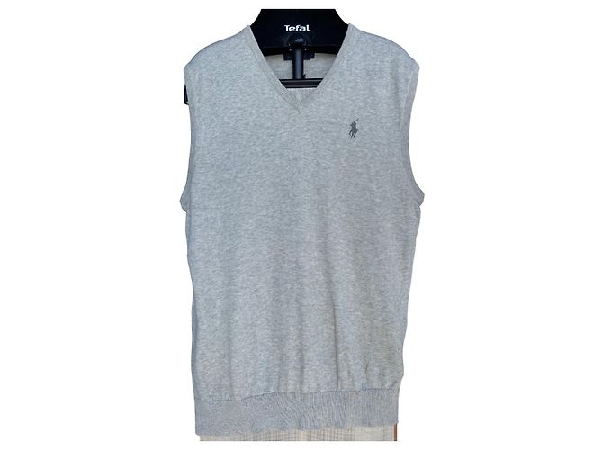 Autre Marque Ralph Lauren Polo Golf Strickweste grau Baumwolle